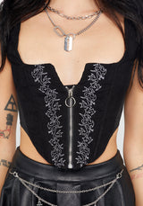 Hail Zip Up Corset