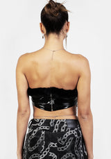 Volume Vinyl Bandeau Top