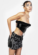 Volume Vinyl Bandeau Top