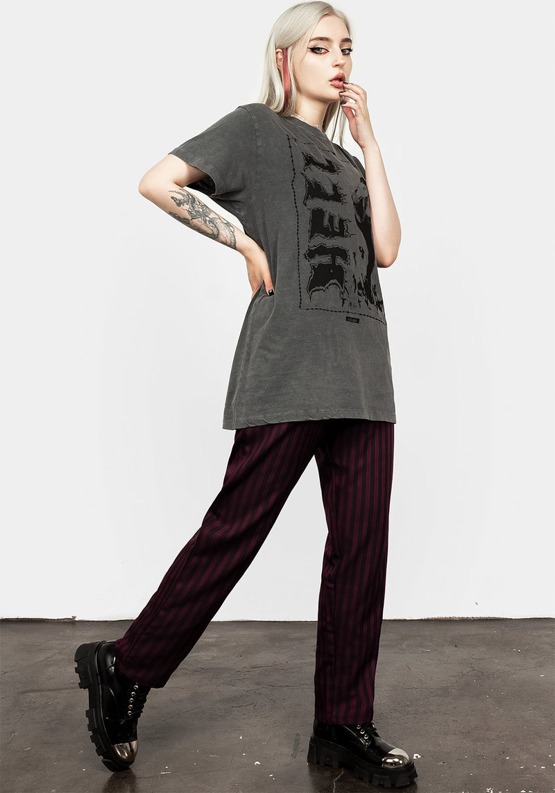 Hell Vintage Grey Washed T-Shirt