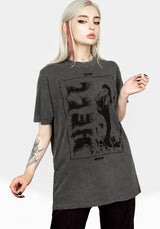 Hell Vintage Grey Washed T-Shirt