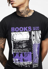 Books Vintage Black Washed T-Shirt