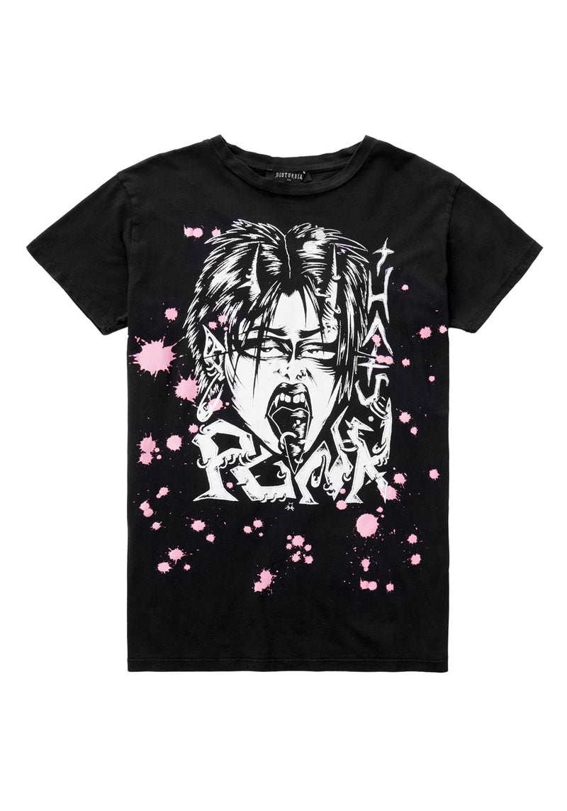 Punk Vintage Black Washed T-Shirt