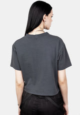 Howling Washed Grey Boxy Crop T-Shirt