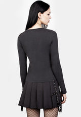 Wish Washed Black Scoop Neck T-Shirt