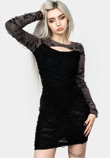 Ozzy Distressed Jersey Mini Dress