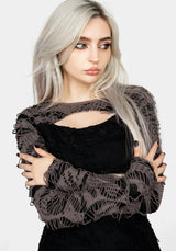 Ozzy Distressed Jersey Mini Dress