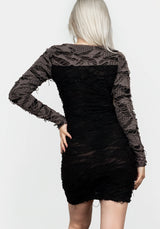 Ozzy Distressed Jersey Mini Dress