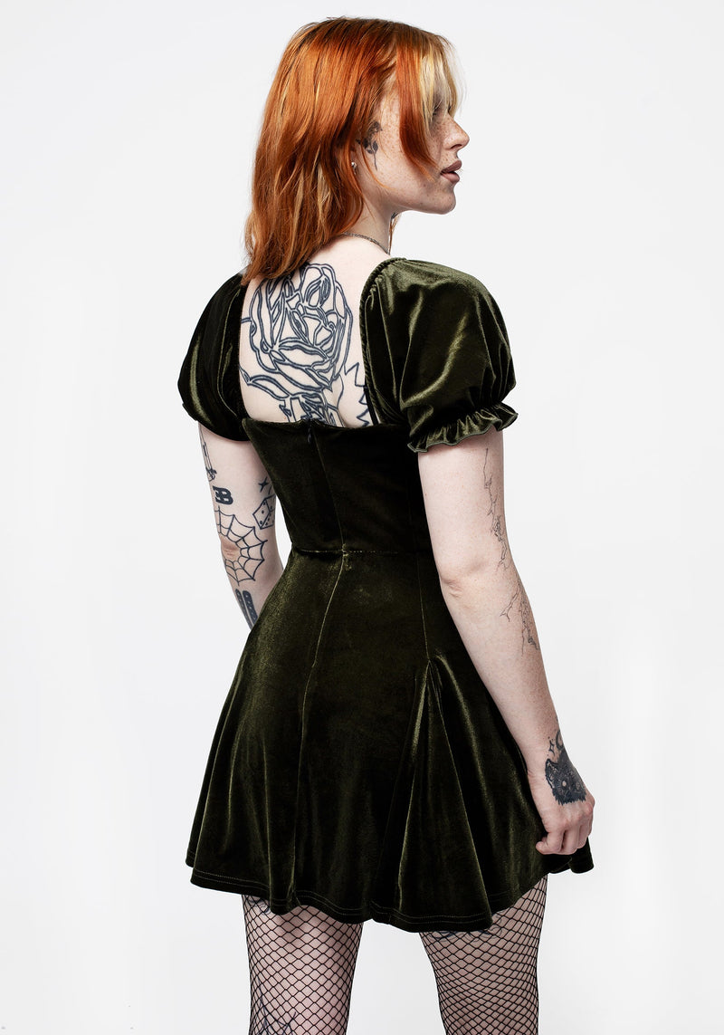 Verdant Corset Mini Dress
