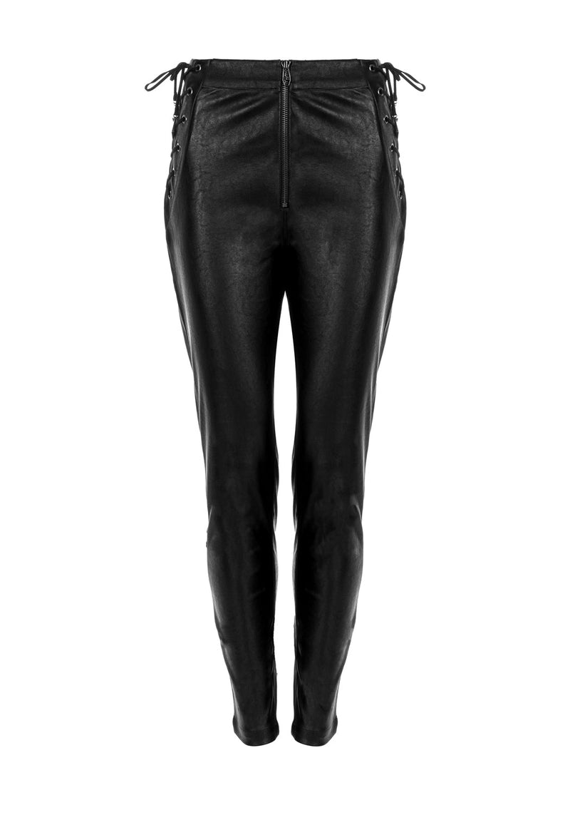 Rival Faux Leather Lace Up Pants