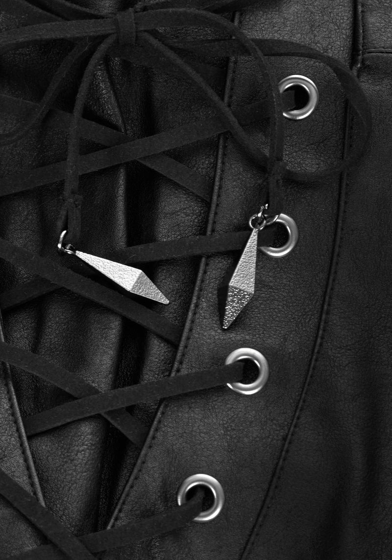 Rival Faux Leather Lace Up Pants