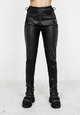 Rival Faux Leather Lace Up Pants