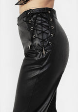 Rival Faux Leather Lace Up Pants