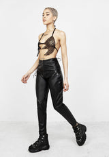 Rival Faux Leather Lace Up Pants