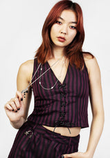 Hayley Lace Up Waistcoat