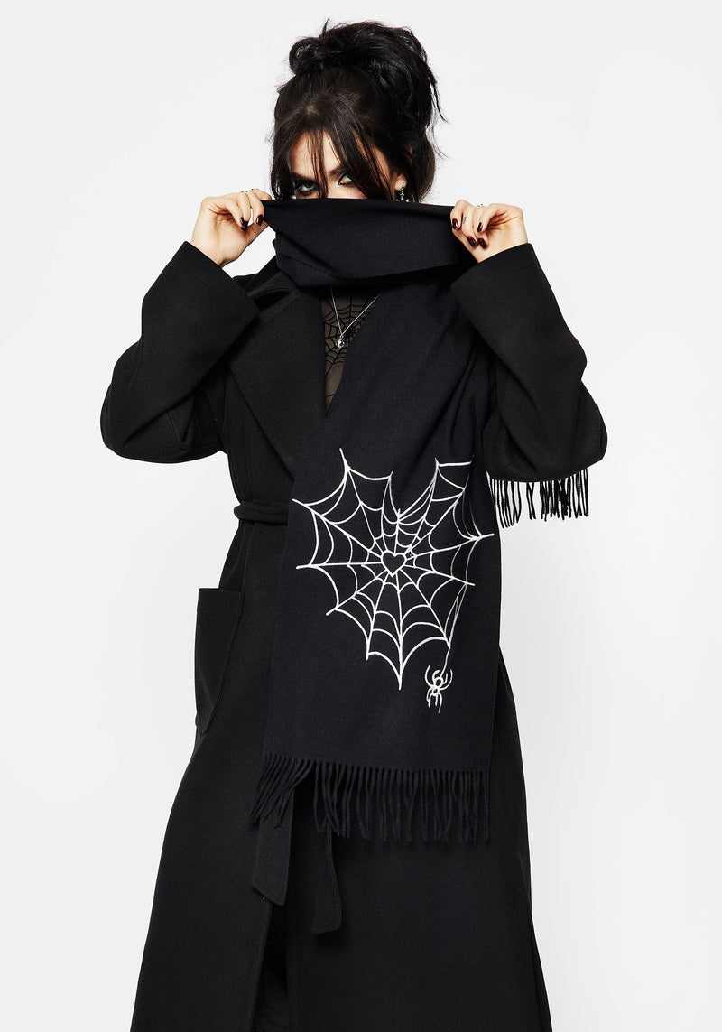 Catch Feelings Embroidered Scarf