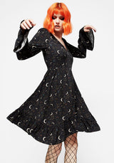 Sickle Moon Handkerchief Hem Mini Dress