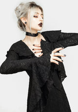 Jessel Distressed Cascade Handkerchief Hem Midi Dress