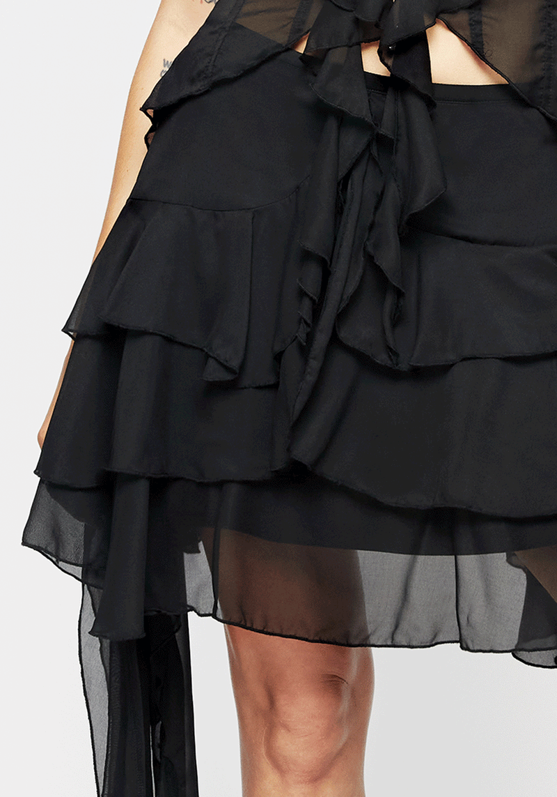 Aleera Chiffon Ruffle Skirt