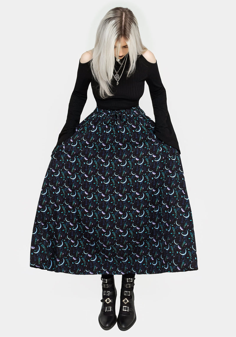 Diana Moon Moth Midaxi Skirt