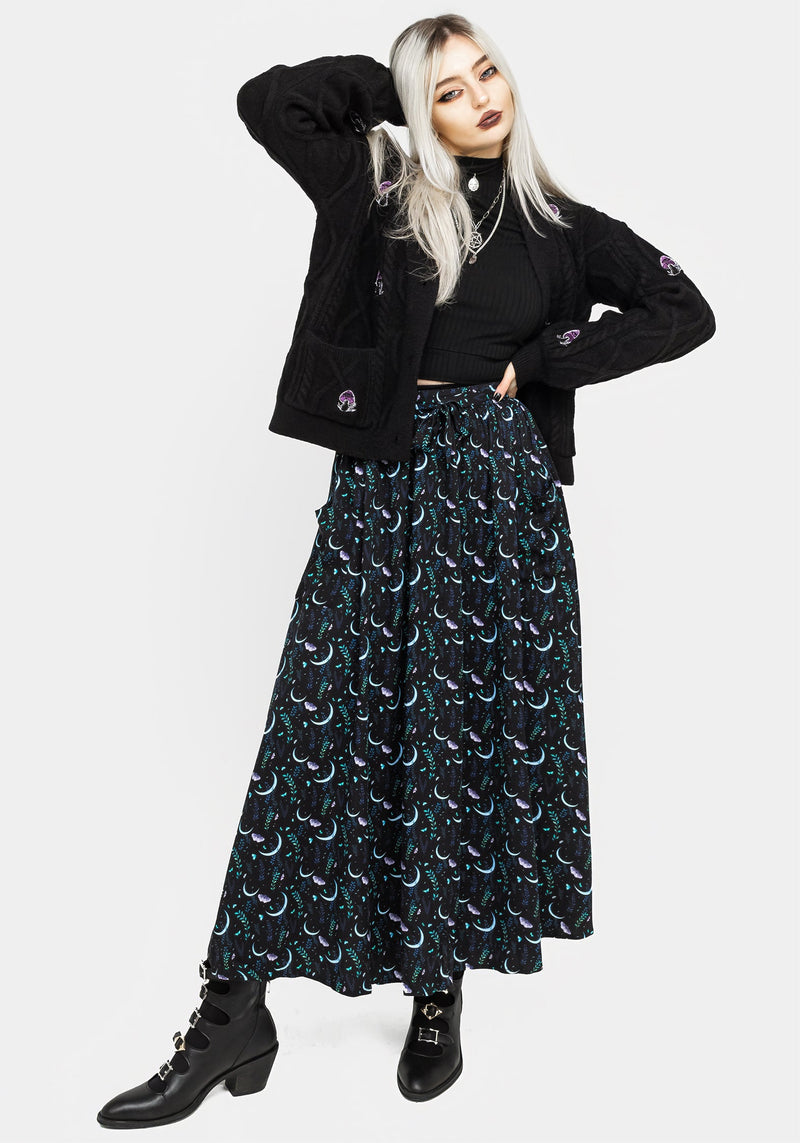 Diana Moon Moth Midaxi Skirt