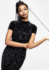 Ava DevorÃ© Mesh Midi Dress