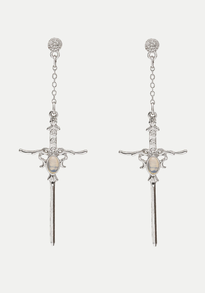 Galatine Opal Sword Earrings