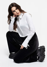 Willow Lace Up Back Crop Shirt