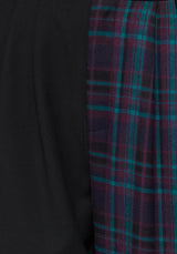 Stereo Spliced Check High Waist Tapered Trousers