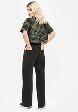 Anthea Wide Leg Washed Denim Jeans