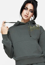 Nirah Cotton Cropped Crop Hoodie