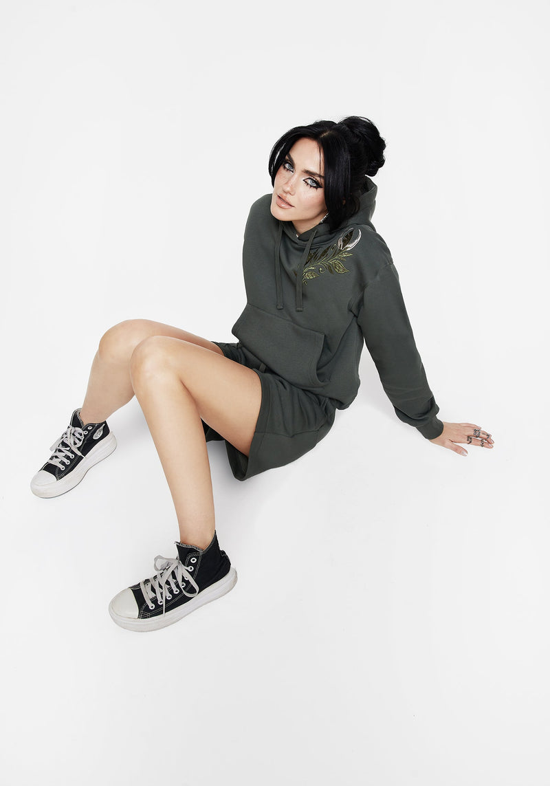 Nirah Cotton Cropped Crop Hoodie