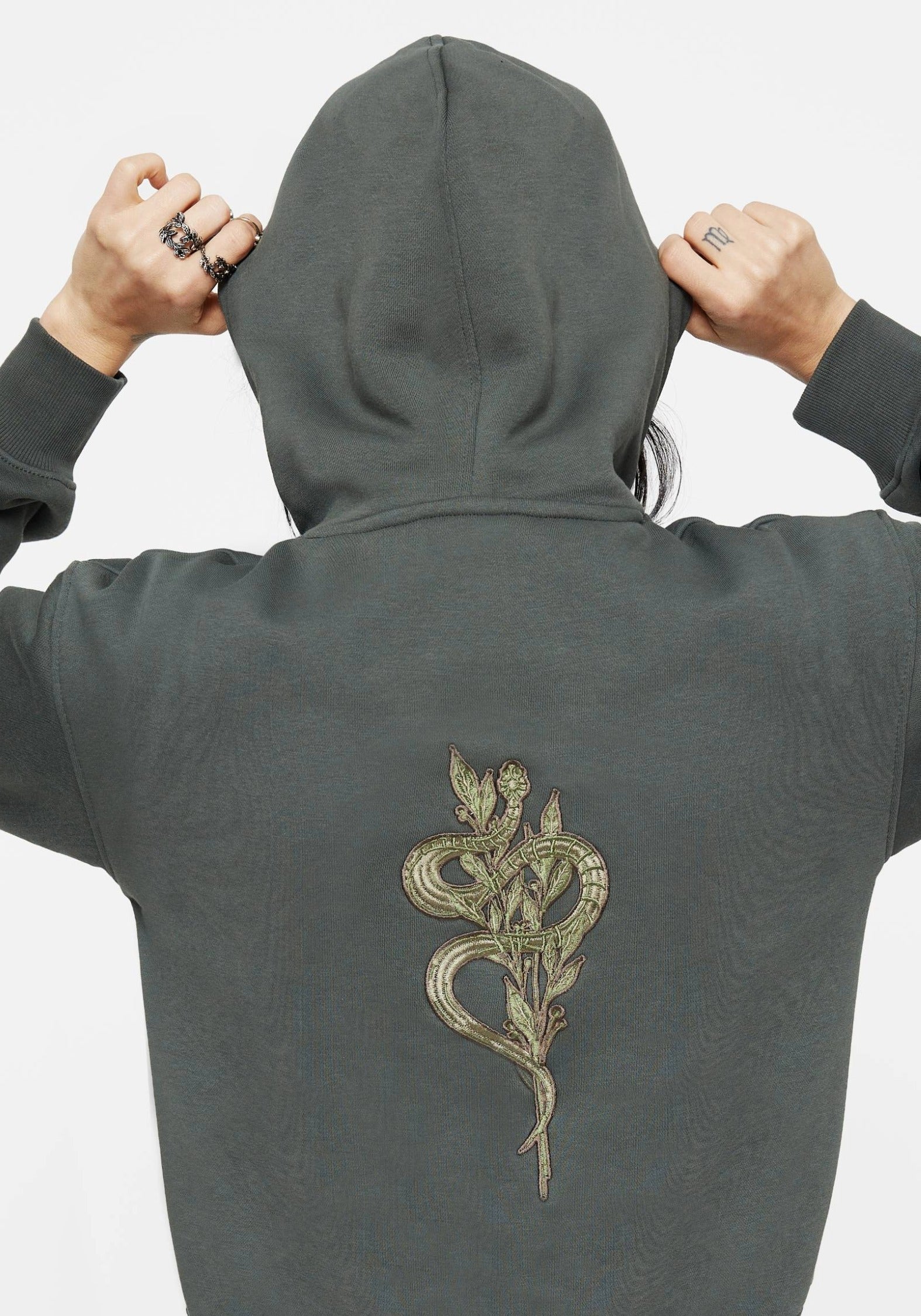 Nirah Cotton Cropped Crop Hoodie