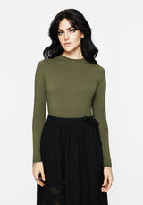 Leune Rose Print Cotton Long Sleeve Top