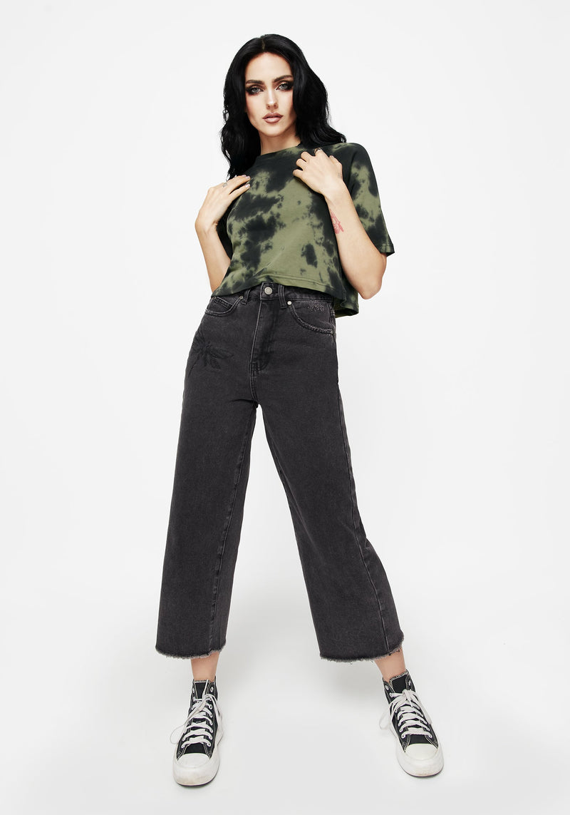 Sorrel Tie Dye Raglan Sleeve Crop Top