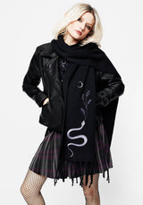 Dominion Snake Embroidered Scarf