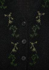Dawsonia Embroidered Knit Crop Cardigan