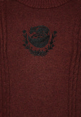 Foxfire Embroidered Cable Knit Jumper