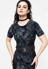 Bathory Floral Embossed Waist Belt