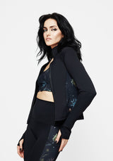 Rosanella Floral Fairy Print Athleisure Sports Jacket