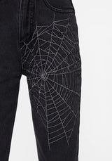 Tarantism Embroidered Mom Jeans