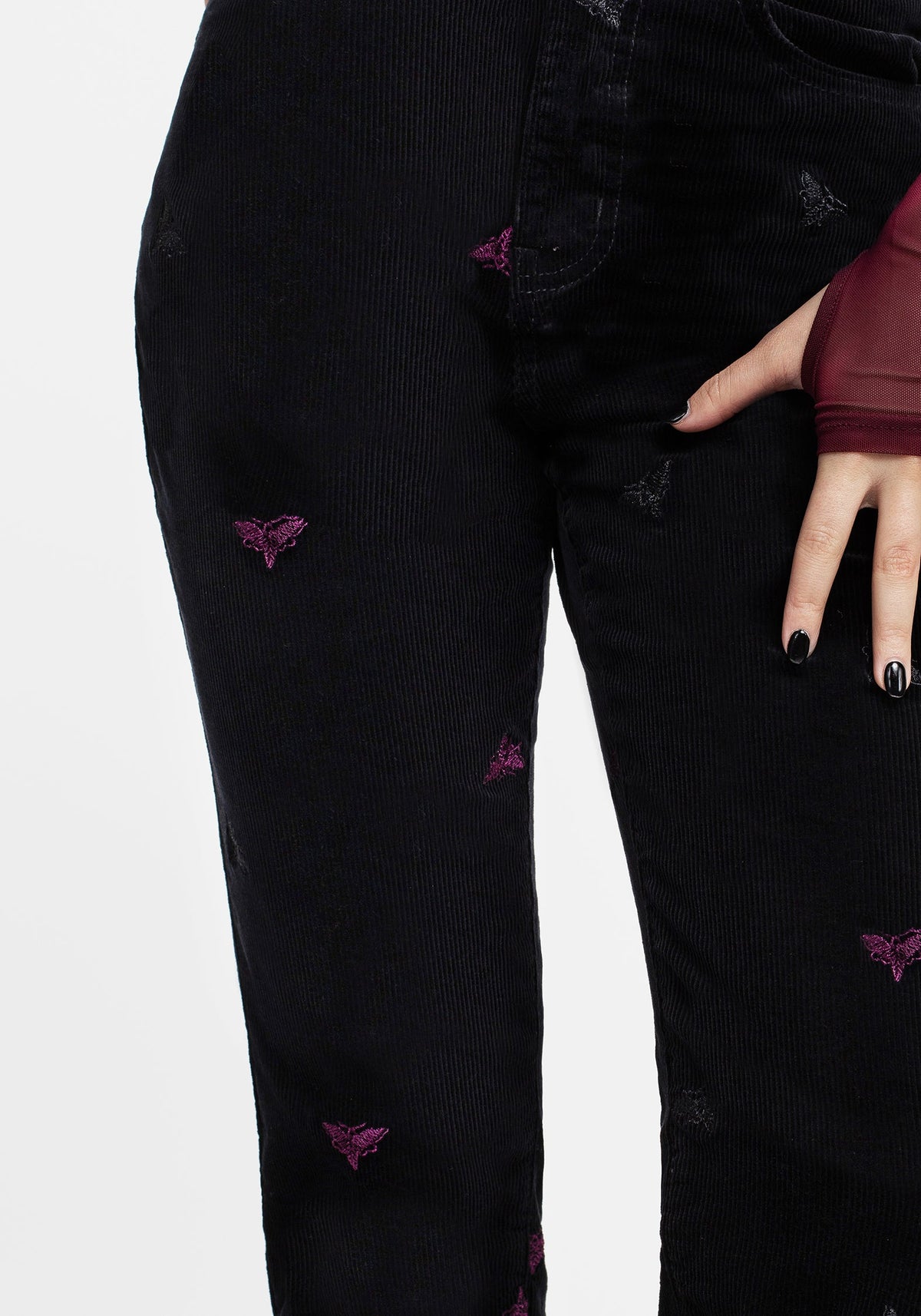 Styx Motte Bestickt Kordel Hosen