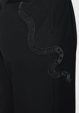 Slither Snake Embroidered Tailored Trousers
