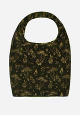 Faefire Foil Print Velour Tote Bag - Green