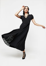 Taissa Floral Lace Button Up Midaxi Dress