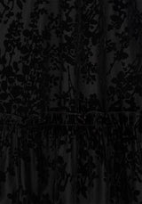 Lilias DevorÃ© Velour Mesh Tiered Mini Dress