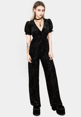 Lilias DevorÃ© Velour Mesh Jumpsuit