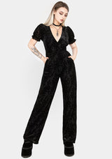 Lilias DevorÃ© Velour Mesh Jumpsuit