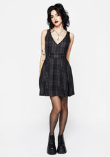 Reckless Check Mini Pinafore Dress