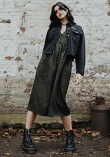 Gladys Button Up Midi Dress - Green